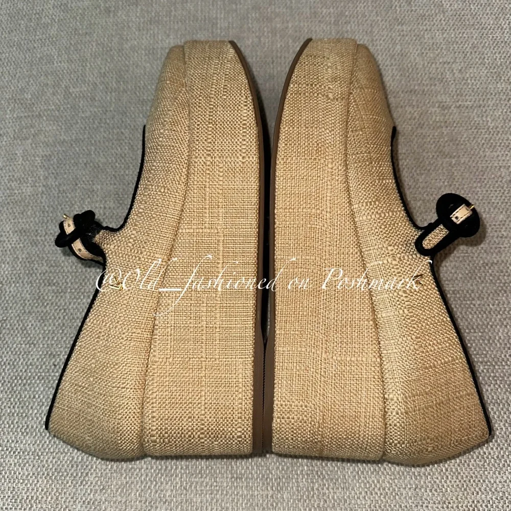 LARROUDÉ Blair Flatform - Beige Raffia